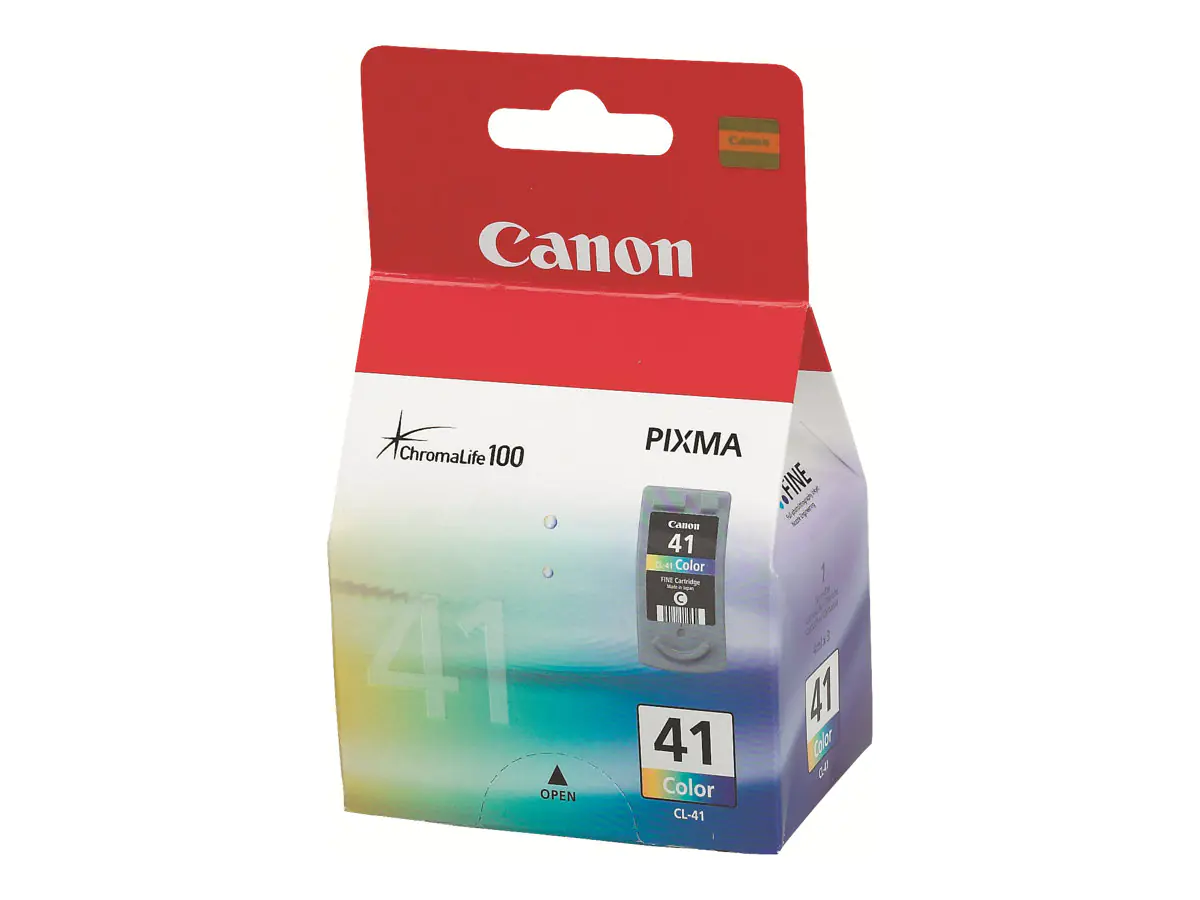 Canon CL-41 - 12 ml - Hohe Ergiebigkeit - Farbe (Cyan, Magenta, Gelb) - Original - Tintenpatrone - für PIXMA iP1800, iP1900, iP2500, iP2600, MP140, MP190, MP210, MP220, MP470, MX300, MX310 Canon CL-41 - 12 ml - Hohe Ergiebigkeit - Farbe (Cyan, Magenta, Gelb) - Original - Tintenpatrone - für PIXMA iP1800, iP1900, iP2500, iP2600, MP140, MP190, MP210, MP220, MP470, MX300, MX310