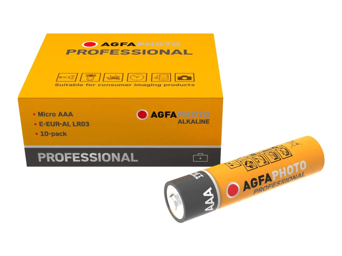 AGFAPhoto Professional Micro AAA -Batterie Alkali-Mangan 1.5 V 10 St