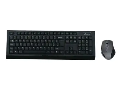 MediaRange MROS104 - Tastatur-und-Maus-Set - kabellos - QWERTY - GB - Grau, Schwarz