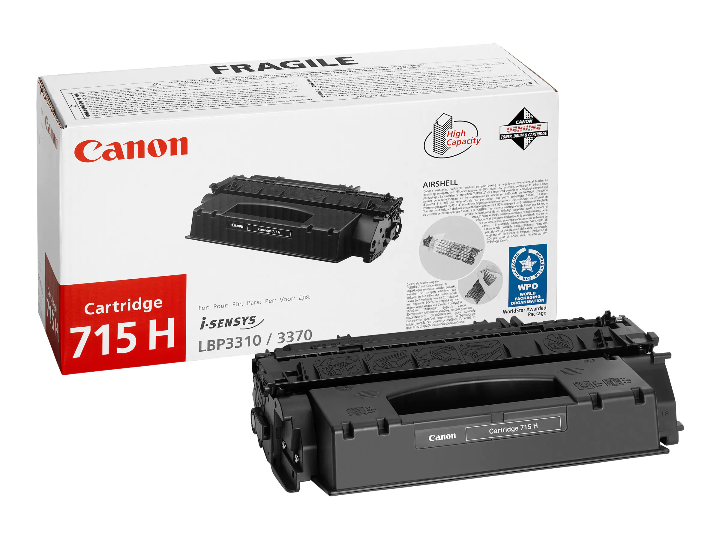 Canon 715H - Schwarz - Original - Tonerpatrone - für i-SENSYS LBP3310, LBP3370 Canon 715H - Schwarz - Original - Tonerpatrone - für i-SENSYS LBP3310, LBP3370