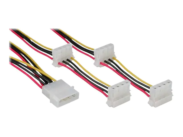 InLine Y-cable - Netz-Splitter - interne Stromversorgung, 4-polig (W) zu interne Stromversorgung, 4-polig (M) - 1 m - 90° Stecker