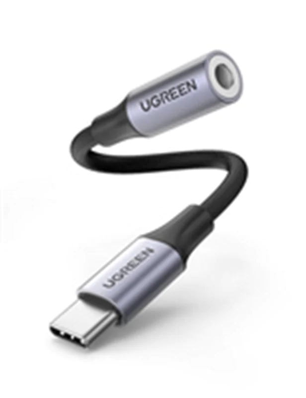 Ugreen - Adapter USB-C auf Klinkenstecker - 24 pin USB-C männlich zu mini-phone stereo 3.5 mm weiblich - Grau