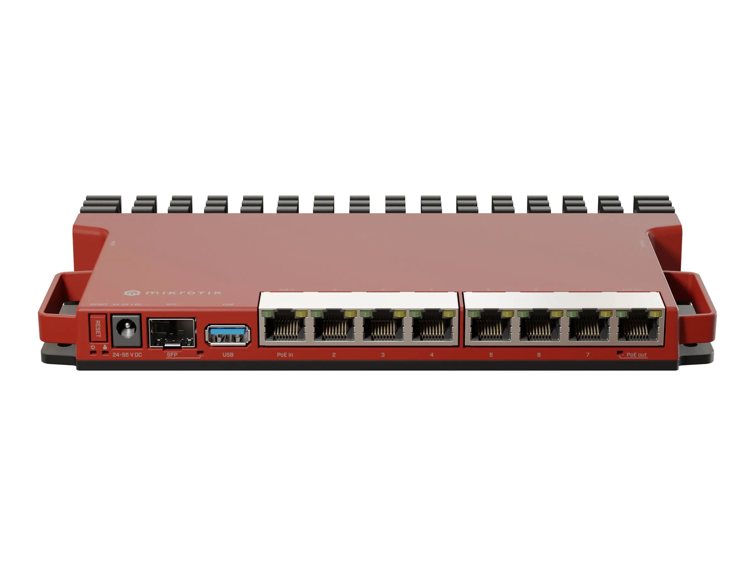 MikroTik L009 Series L009UIGS-RM - Router 9-Port-Switch - 1GbE, 2.5GbE - 2,4 GHz - an DIN-Schiene montierbar
