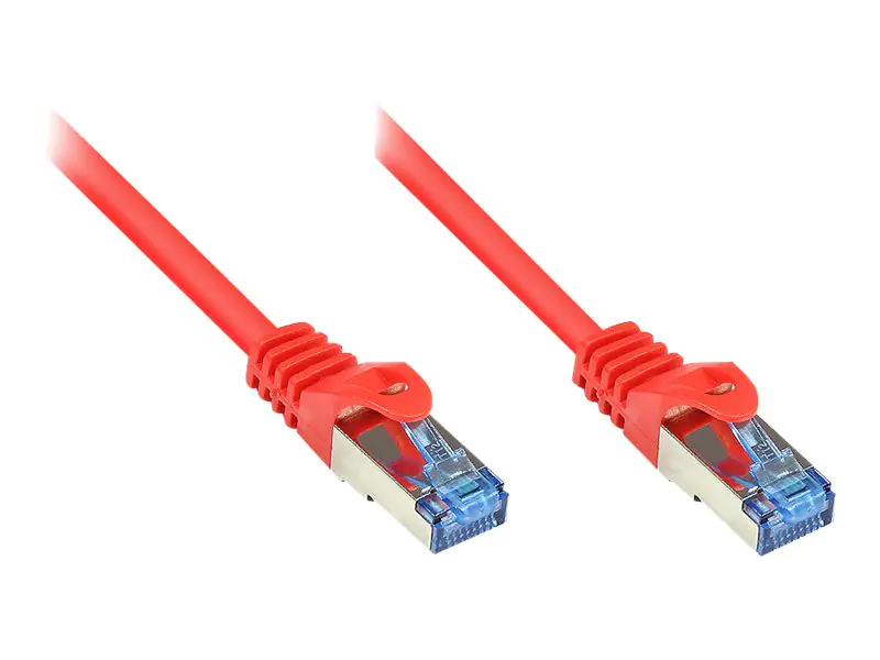 Good Connections - Patch-Kabel - RJ-45 (M) zu RJ-45 (M) - 3 m - SFTP, PiMF - CAT 6a - halogenfrei, geformt, ohne Haken - Rot