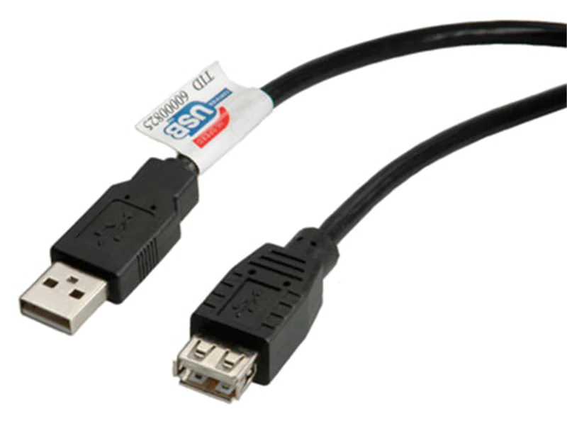 Roline - USB-Verlängerungskabel - USB (M) zu USB (W) - USB 2.0 - 1.8 m - Schwarz