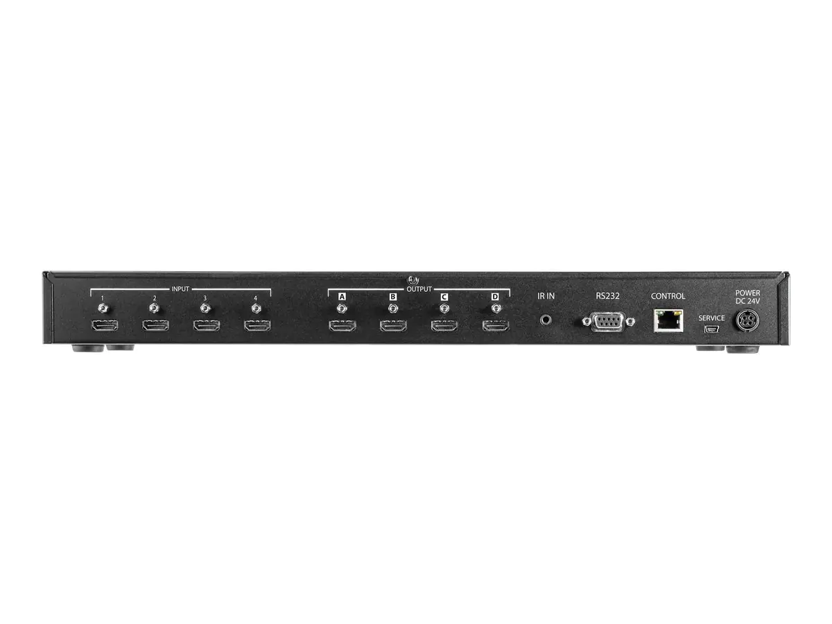 StarTech 4x4 HDMI Matrix Switch mit Audio- und Ethernet-Steuerung - 4K 60Hz - HDMI-Switch - Rack-montierbar (VS424HD4K60) - Video/Audio-Schalter - Desktop