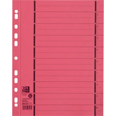 Oxford Trennblatt DIN A4 Manilakarton rot 100 St./Pack. Oxford Trennblatt DIN A4 Manilakarton rot 100 St./Pack.