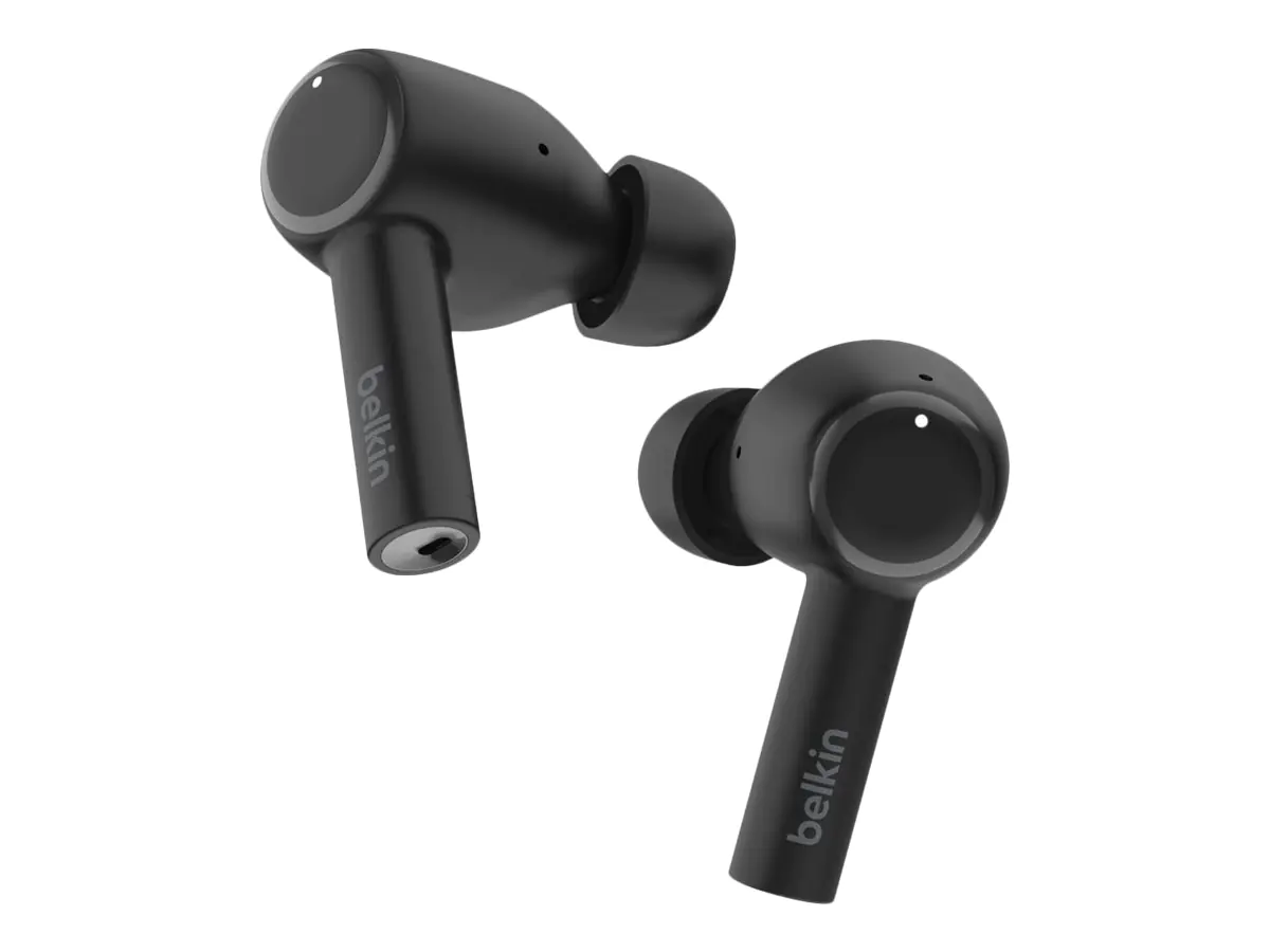 Belkin SoundForm Pulse - True Wireless-Kopfhörer mit Mikrofon - im Ohr - Bluetooth - aktive Rauschunterdrückung - Schwarz