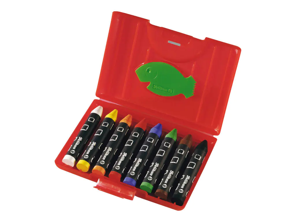Pelikan 665/8 WF - Farbstift - Wachs - verschiedene Farben (Packung mit 8) 723148