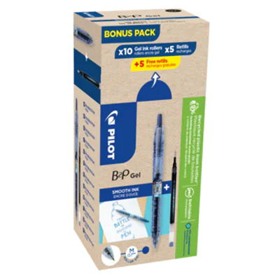 PILOT PEN Pilot B2P, Verschlossener Gelschreiber, Blau, Schwarz, Blau, Kunststoff, Medium, 0,32 mm 140.001.99