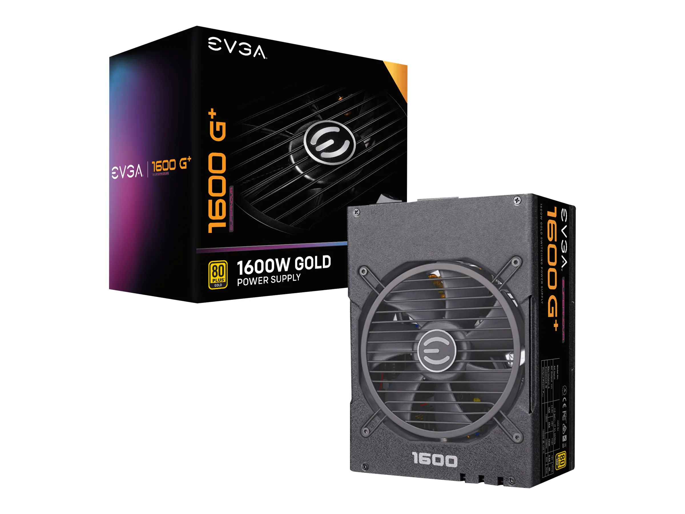 EVGA SuperNOVA 1600 G+ - Netzteil (intern) - ATX12V / EPS12V - 80 PLUS Gold - Wechselstrom 200-240 V - 1600 Watt
