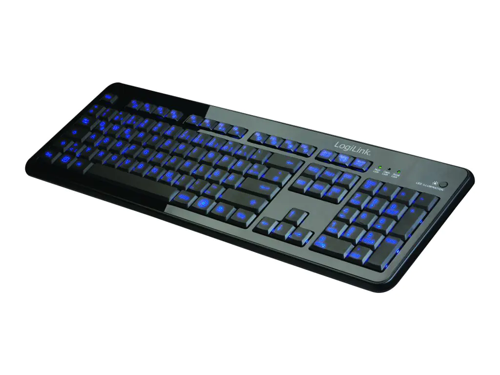 LogiLink Illuminated - Tastatur - hinterleuchtet - USB - Deutsch