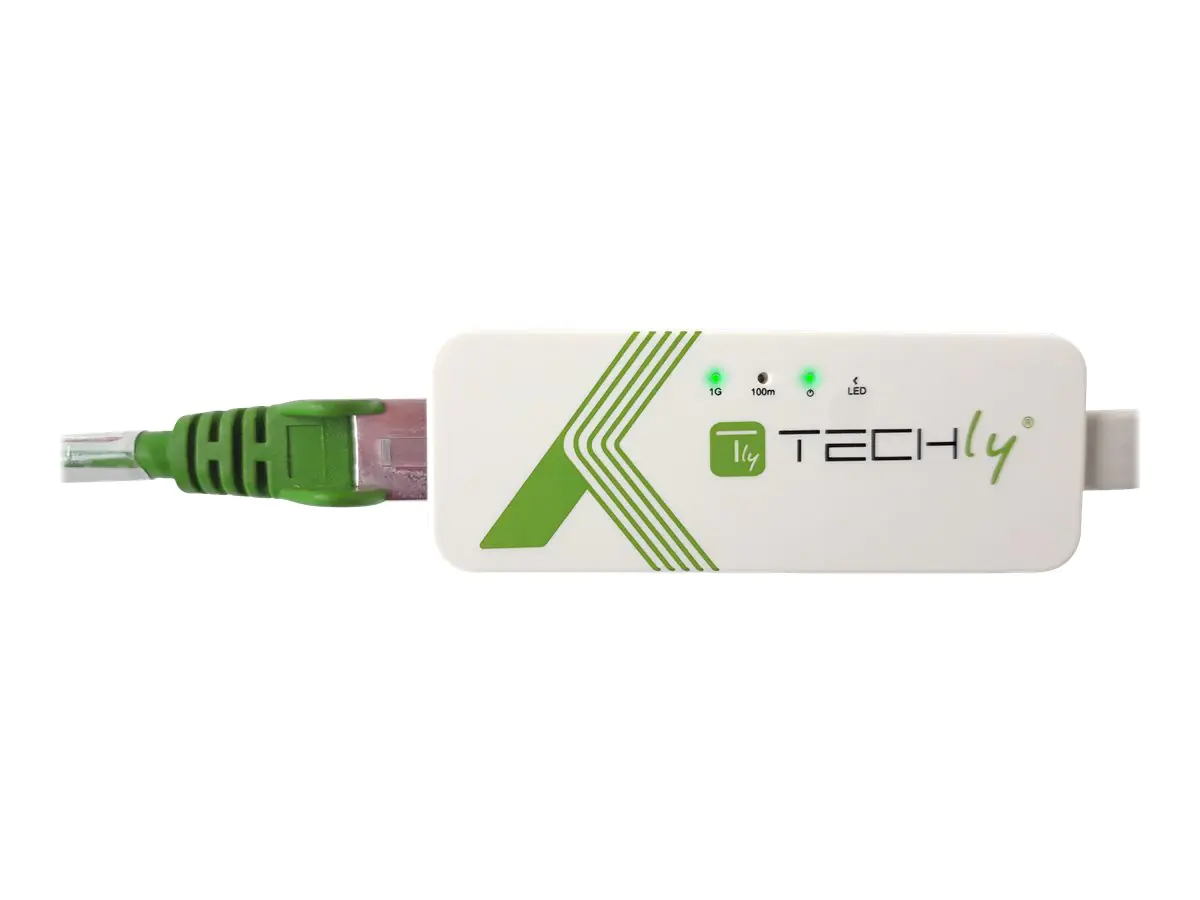 TECHly - Netzwerkadapter - USB 3.0 - Gigabit Ethernet x 1 - weiß