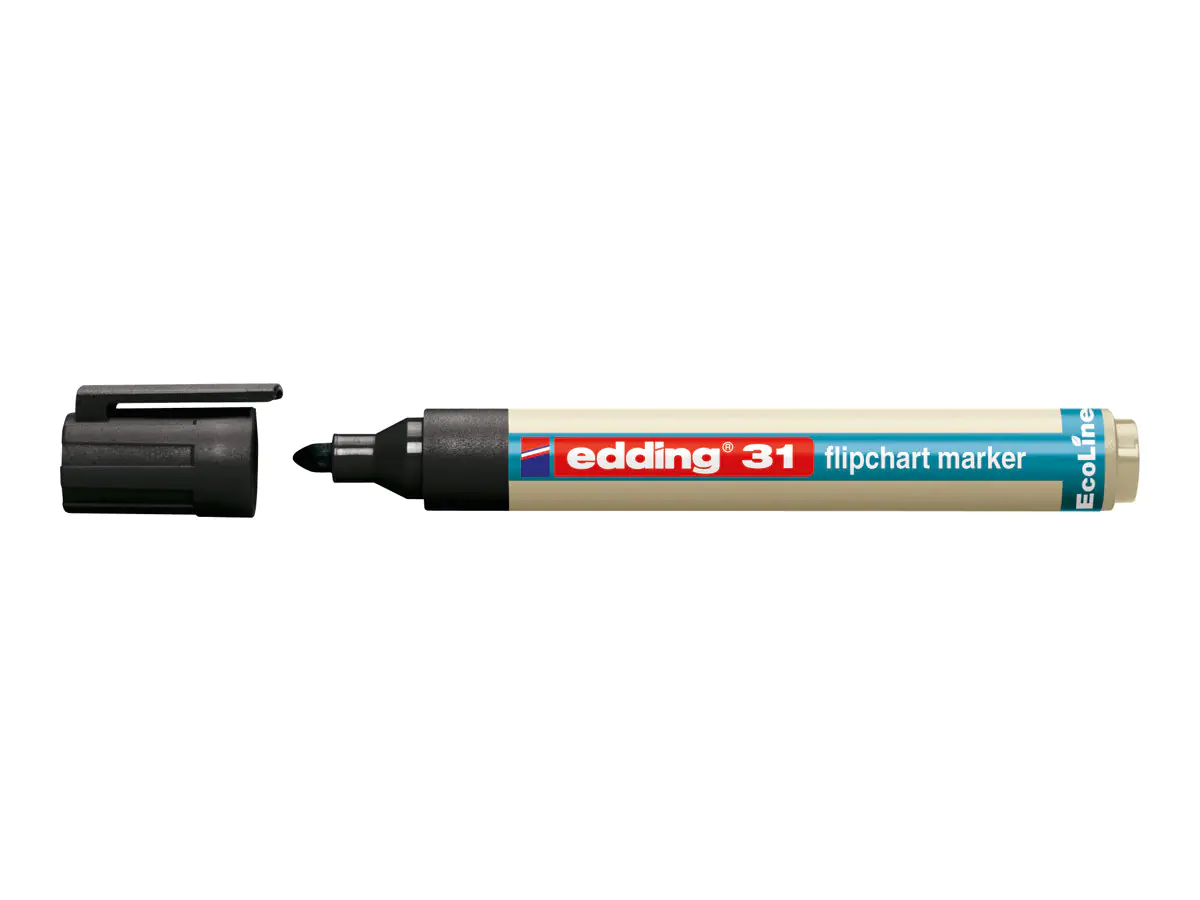 edding Flipchartmarker 31 EcoLine 4-31001 1,5-3mm Rundspitze schwarz