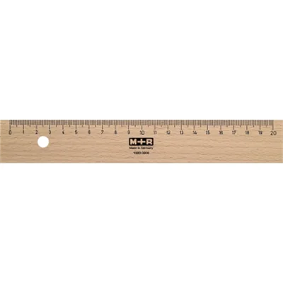 Möbius Ruppert Lineal 20cm Buchenholz naturbelassen 719200000