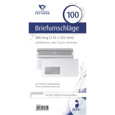 POSTHORN Briefumschlag 02220617 DIN lang mF sk 75g ws 100 St./Pack.