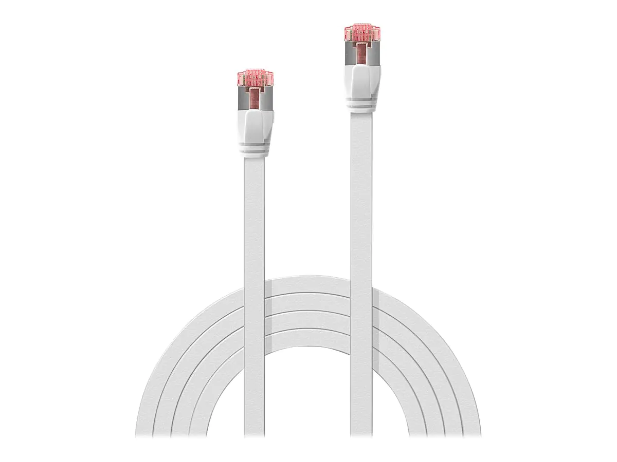 Lindy - Patch-Kabel - RJ-45 (M) bis RJ-45 (M) - 1 m - U/FTP - CAT 6 - ohne Haken, flach - weiß