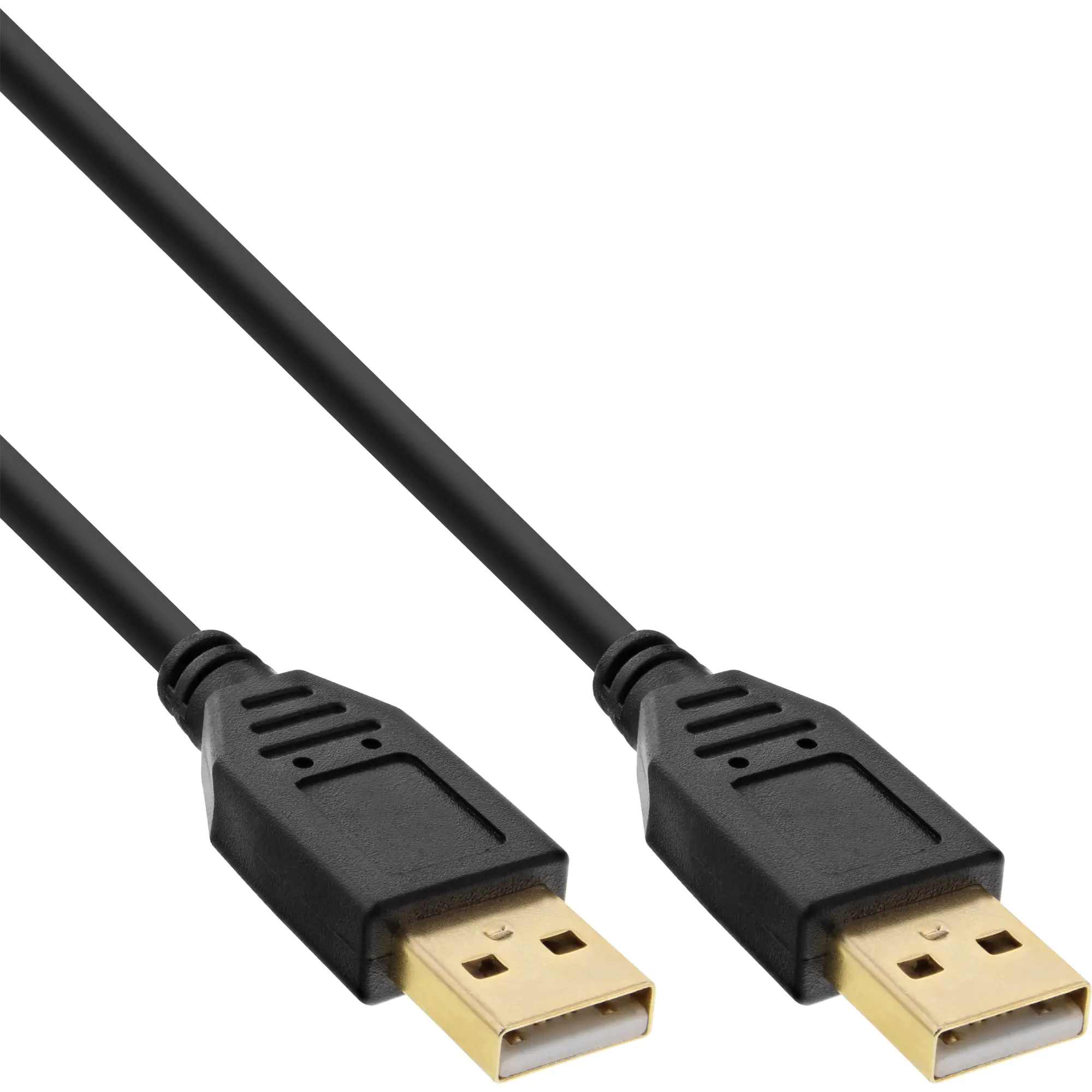 InLine USB 2.0 Kabel - A an A - schwarz - Kontakte gold - 2m 34318S