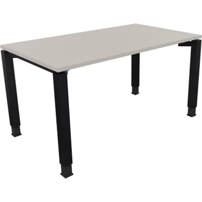 Schreibtisch Vierfuß Quadratrohr B1400xT800xH680-820 an/Akazie hell Schreibtisch Vierfuß Quadratrohr B1400xT800xH680-820 an/Akazie hell