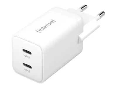 Intenso W40CC - Netzteil - GaN - 40 Watt - 3 A - PD 3.0, QC 4.0, PD/PPS - 2 Ausgabeanschlussstellen