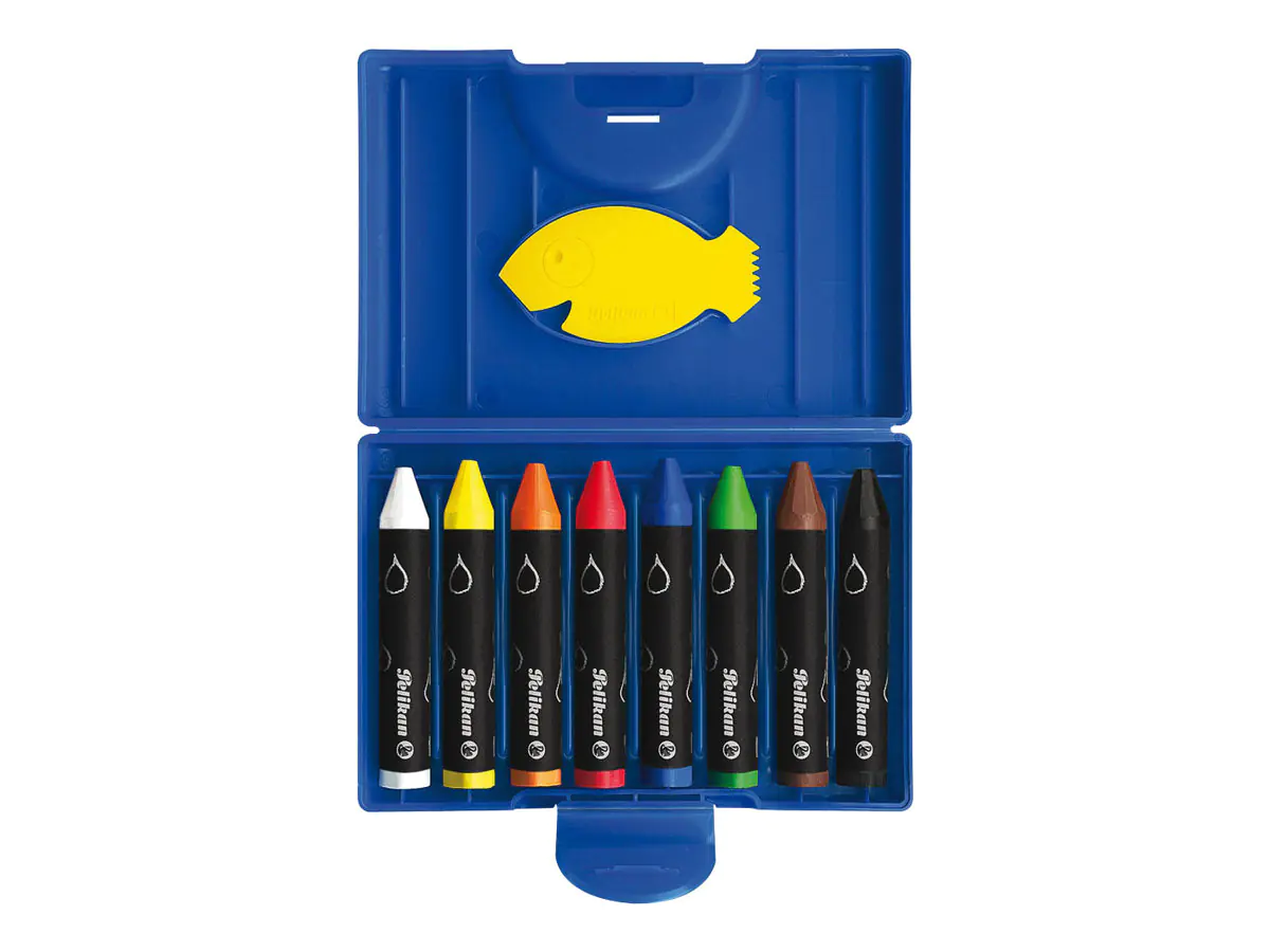 Pelikan 666/8 WL - Farbstift - Wachs - verschiedene Farben (Packung mit 8) 722959