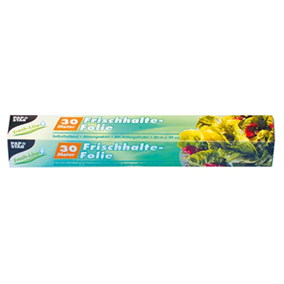 PAPSTAR Frischhaltefolie 14110 29cmx30m Faltschachtel transparent