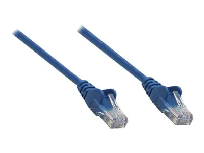 Intellinet Network Patch Cable, Cat6A, 20m, Blue, Copper, S/FTP, LSOH / LSZH, PVC, RJ45, Gold Plated Contacts, Snagless, Booted, Polybag - Patch-Kabel - RJ-45 (M) bis RJ-45 (M) - 20 m - SFTP - CAT 6a - geschirmt, ohne Haken - Blau