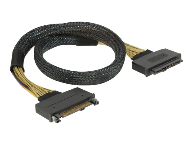 Delock - SATA-Verlängerungskabel - U.2 (SFF-8639) (M) zu U.2 (SFF-8639) (W) - 50 cm - Schwarz