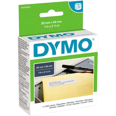 DYMO LabelWriter Address - Weiß - 54 x 25 mm 500 Etikett(en) (1 Rolle(n) x 500) Adressetiketten - für DYMO LabelWriter 310, 315, 320, 330, 400, 450, 4XL, SE450, Wireless DYMO LabelWriter Address - Weiß - 54 x 25 mm 500 Etikett(en) (1 Rolle(n) x 500) Adressetiketten - für DYMO LabelWriter 310, 315, 320, 330, 400, 450, 4XL, SE450, Wireless