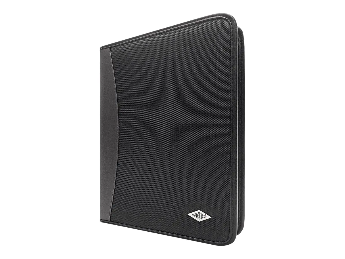 WEDO Organizer ELEGANCE - Mappe mit Reißverschluss für Tablet - Kunstleder, texturiertes Nylon - Schwarz - 10.5"