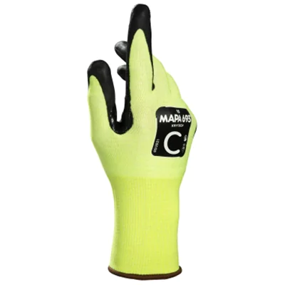 MAPA Arbeitshandschuh KRYTECH 693 9 II Schaumnitril gelb