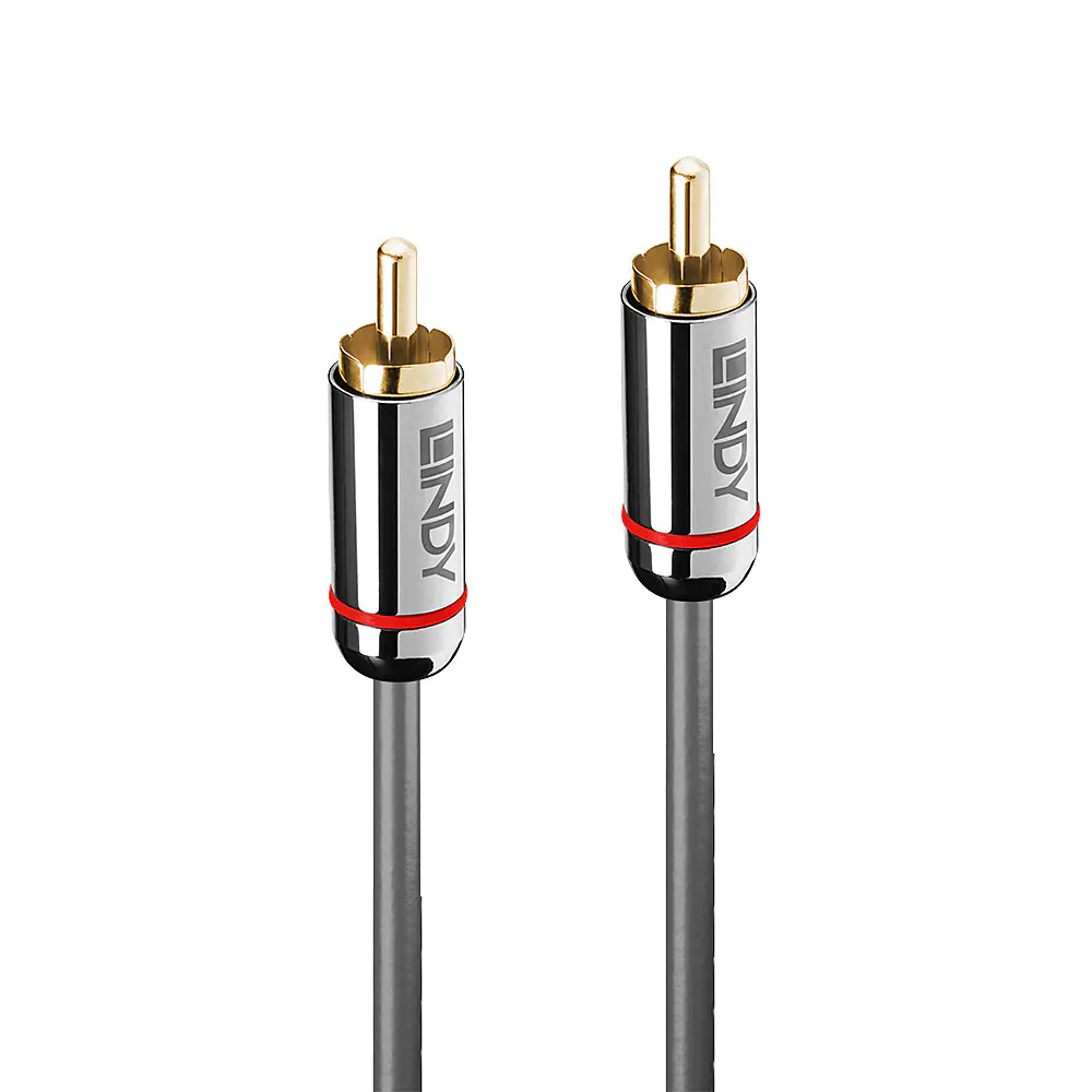 Lindy Cromo Line - Digitales Audio-Kabel (koaxial) - RCA männlich zu RCA männlich - 3 m - Anthrazit - rund
