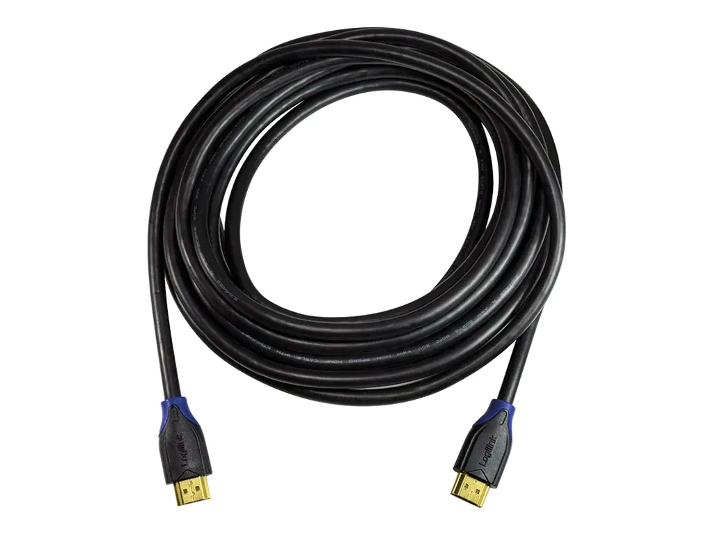 LogiLink High Speed with Ethernet - HDMI-Kabel mit Ethernet - HDMI männlich zu HDMI männlich - 3 m - Schwarz - 4K Unterstützung