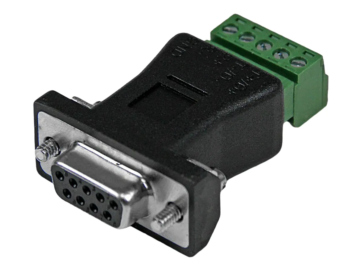 StarTech RS422 RS485 Seriell DB9 auf Klemmleiste - Serieller Adapter - 5-poliger Anschlussblock zu DB-9 (M) - Schwarz - für P/N: PCI2S232485I, PCI2S4851050 StarTech RS422 RS485 Seriell DB9 auf Klemmleiste - Serieller Adapter - 5-poliger Anschlussblock zu DB-9 (M) - Schwarz - für P/N: PCI2S232485I, PCI2S4851050