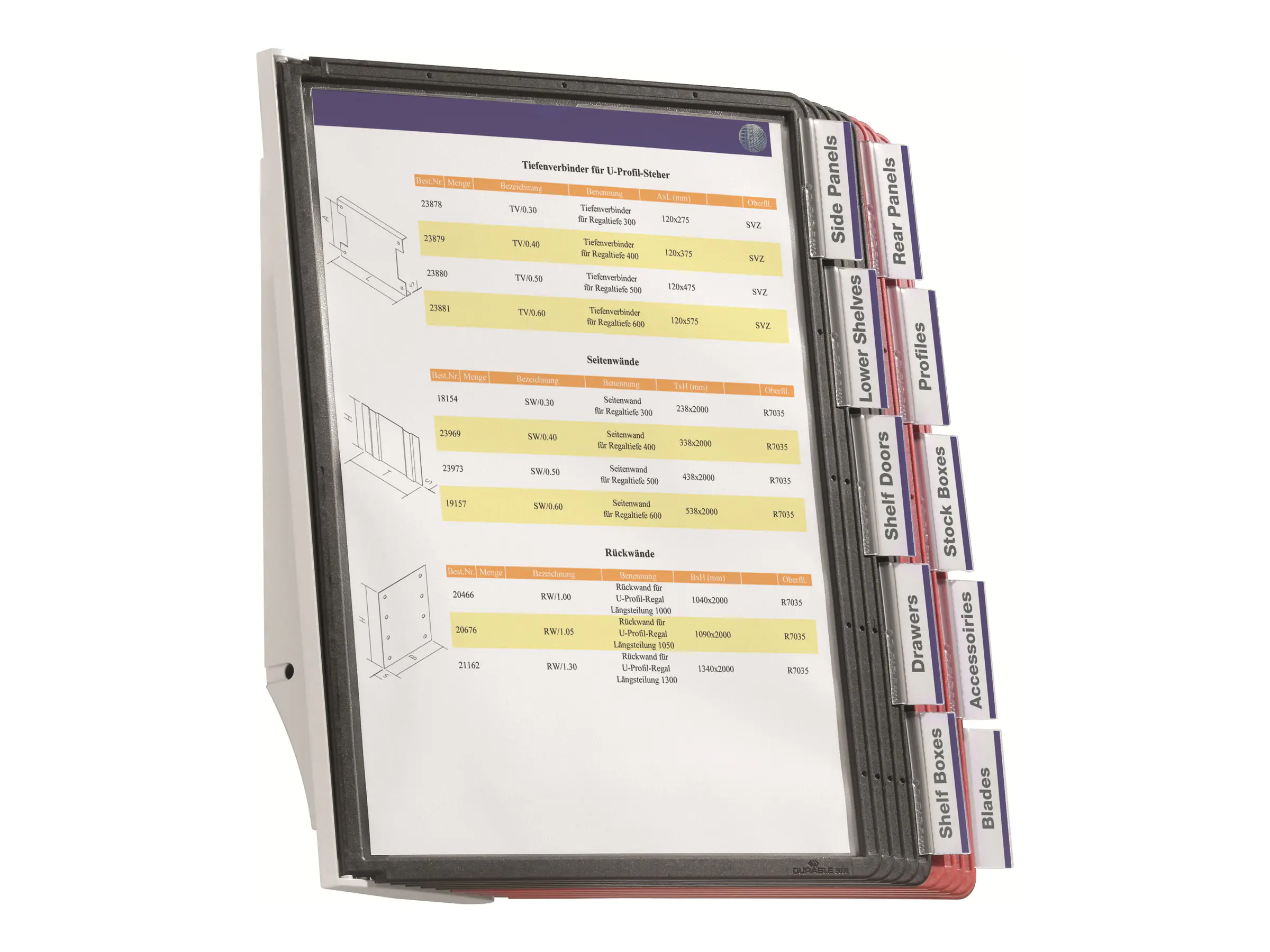 Durable SHERPA - Displaytafelsystem - geeignet 5631-00