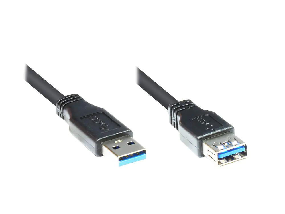 Good Connections Verlängerungskabel USB 3.0 Stecker A an Buchse A - schwarz - 1m
