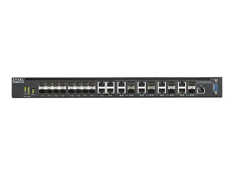 Zyxel XS3800-28 - Switch - L2+ - managed - 4 x 10GBase-T + 16 x 10 Gigabit SFP+ + 8 x C 10 G-Bit SFP+ - an Rack montierbar