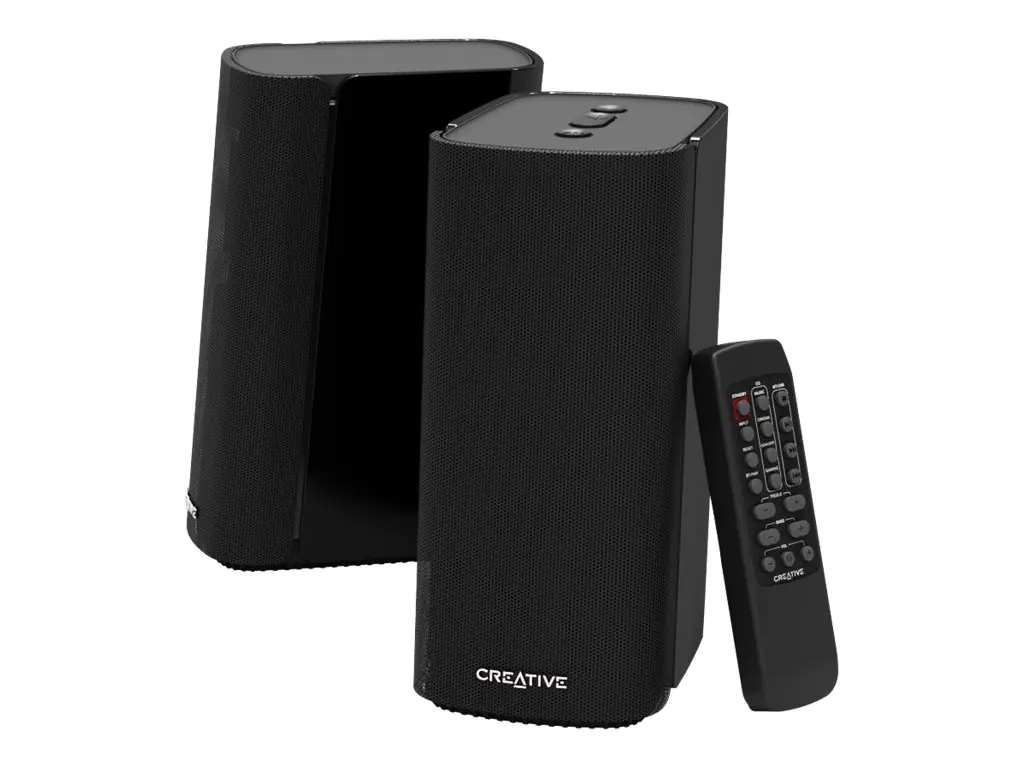 Creative T100 - Lautsprecher - für PC - kabellos - Bluetooth - 40 Watt (Gesamt) - Schwarz