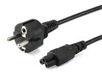 Equip Y-Netzverlängerung IEC C5 -> Schuko 3M St/Bu schwarz - 3 m