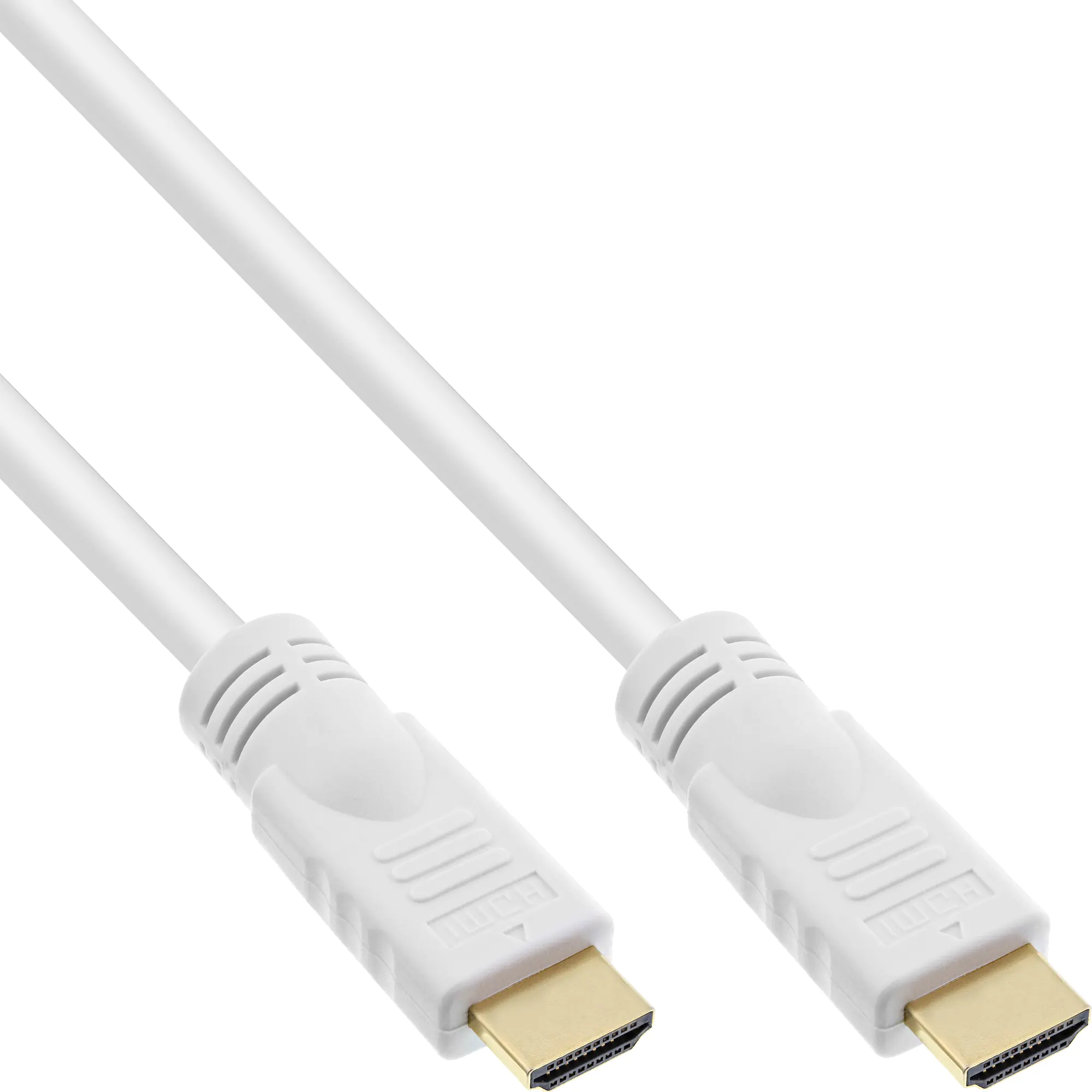 InLine - HDMI mit Ethernetkabel - HDMI (M) bis HDMI (M) - 10 m - Dreifachisolierung - weiß - 4K Unterstützung