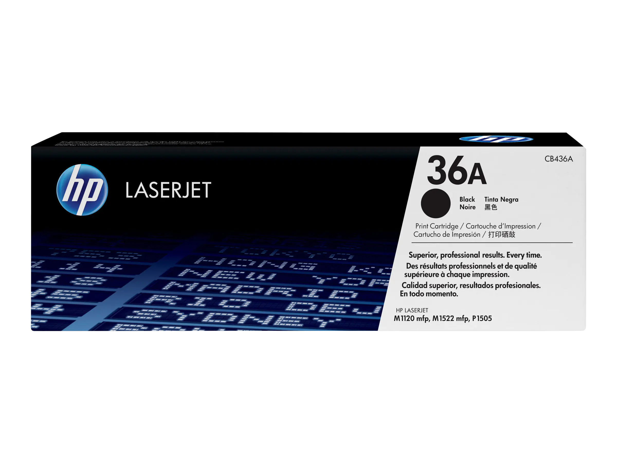 HP 36A - Schwarz - Original - LaserJet - Tonerpatrone (CB436A) - für LaserJet M1120 MFP, M1120n MFP, M1522n MFP, M1522nf MFP, P1505, P1505n, P1506 HP 36A - Schwarz - Original - LaserJet - Tonerpatrone (CB436A) - für LaserJet M1120 MFP, M1120n MFP, M1522n MFP, M1522nf MFP, P1505, P1505n, P1506