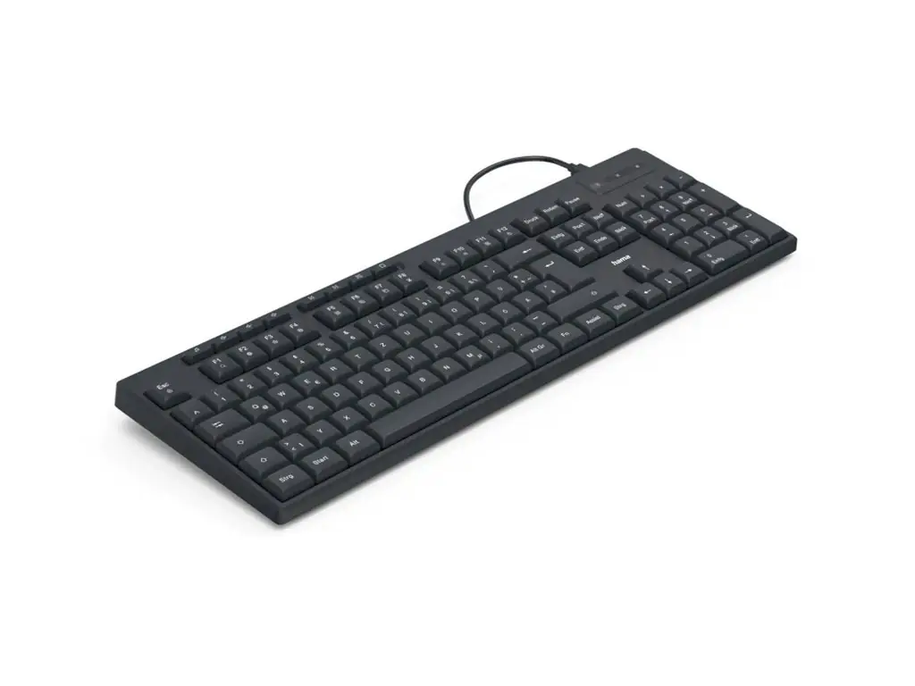 Hama USB-Tastatur CK-200 kabelgebunden 8 Media-Tasten Schwarz QWERTZ DE
