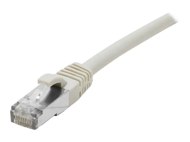 Dexlan - Patch-Kabel - RJ-45 (M) zu RJ-45 (M) - 3 m - 7.6 mm - S/FTP - CAT 8.1 - halogenfrei - Grau