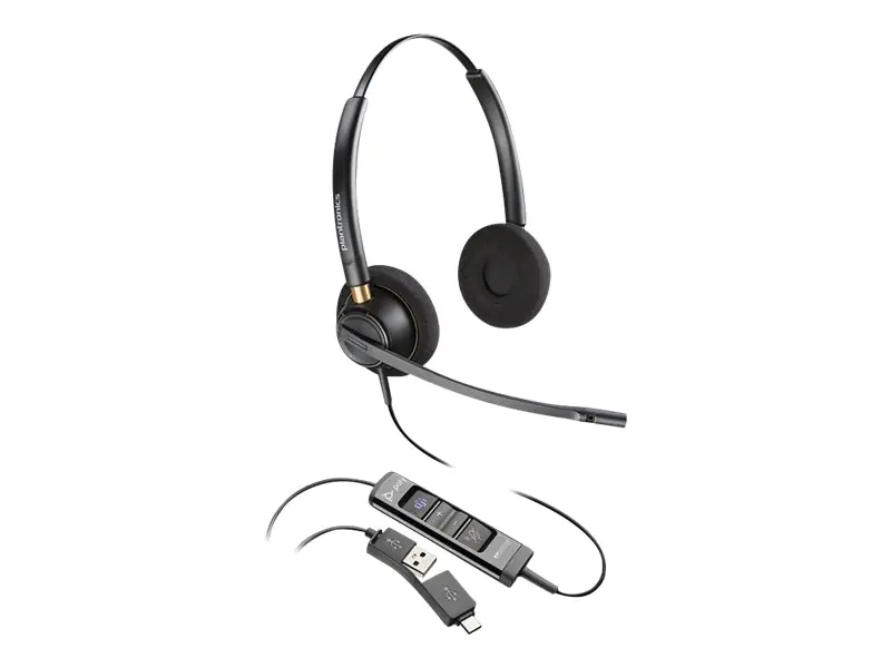 Poly EncorePro 525-M - Headset - On-Ear - kabelgebunden - USB-C, USB-A