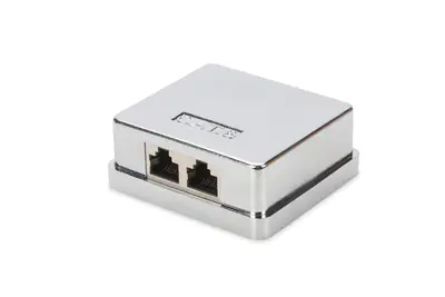 Digitus Professional DN-93711 - Installationskasten Netzwerkoberfläche - Oberfläche montierbar - RJ-45 X 2 - Abdeckung mit zwei Aussparungen
