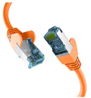 EFB-Elektronik - Patch-Kabel - RJ-45 (M) zu RJ-45 (M) - 2 m - 6 mm - S/FTP, PiMF - CAT 7 (Kabel) / CAT 6a (Anschlüsse) - geschirmt, halogenfrei, geformt, verseilt, Knickschutzmanschette, 10 Gigabit Ethernet, Steckerbelegung 1:1 - orange EFB-Elektronik - Patch-Kabel - RJ-45 (M) zu RJ-45 (M) - 2 m - 6 mm - S/FTP, PiMF - CAT 7 (Kabel) / CAT 6a (Anschlüsse) - geschirmt, halogenfrei, geformt, verseilt, Knickschutzmanschette, 10 Gigabit Ethernet, Steckerbelegung 1:1 - orange