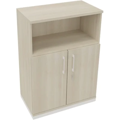 Kombischrank 2OH Tür 1OH Regal B800xT442xH1133mm ws/Akazie Kombischrank 2OH Tür 1OH Regal B800xT442xH1133mm ws/Akazie