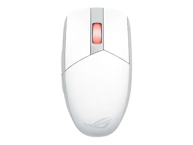 ASUS ROG Strix Impact III Wireless - Maus - rechts- und linkshändig - optisch - kabellos - Bluetooth 5.1, 2.4 GHz - USB ROG Omni Funkempfänger - Mondlichtweiß