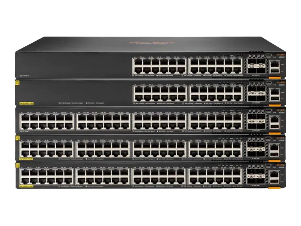 HPE Aruba 6200M 24G Class4 PoE 4SFP+ - Switch - L3 - managed - 24 x 10/100/1000 (PoE+) + 4 x 1 Gigabit / 10 Gigabit SFP+ (Uplink / Stacking) - Front und Seite zu Hinterseite - an Rack montierbar - PoE+ (740 W)