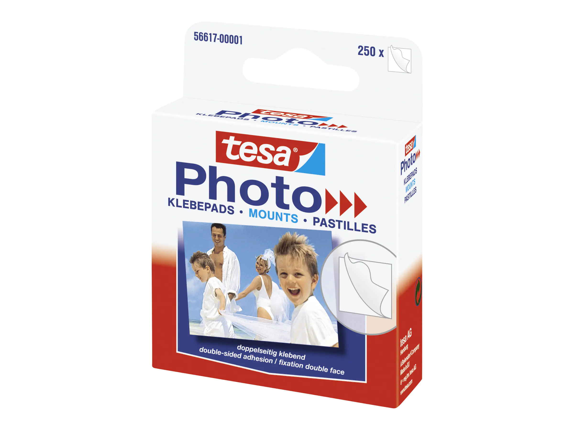 Tesa Montagekleber - weiß - Dauerhaft (Packung mit 250) 56617-00001